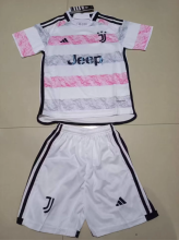 23/24 Juventus Away Kids Soccer Jersey