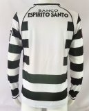 2001-2003 Sporting Lisbon Home Long Sleeve 1:1 Quality Retro Soccer Jersey