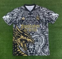 23/24 Real Madrid Black Dragon Pattern Fans 1:1 Quality Soccer Jersey
