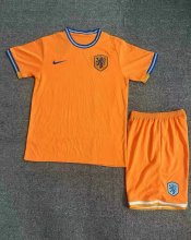24/25 Netherlands Home Orange 1:1 Kids Soccer Jersey