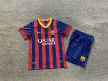 2013/2014 Barcelona Home 1:1 Kids Retro Soccer Jersey