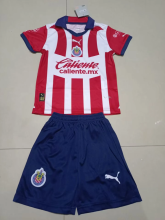 23/24 Chivas Home Kids Kits 1:1 Quality Soccer Jersey