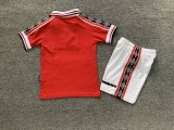 1998/2000 Manchester United Home Red 1:1 Kids Retro Soccer Jersey