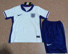 2024 England Home White Kids Soccer Jersey