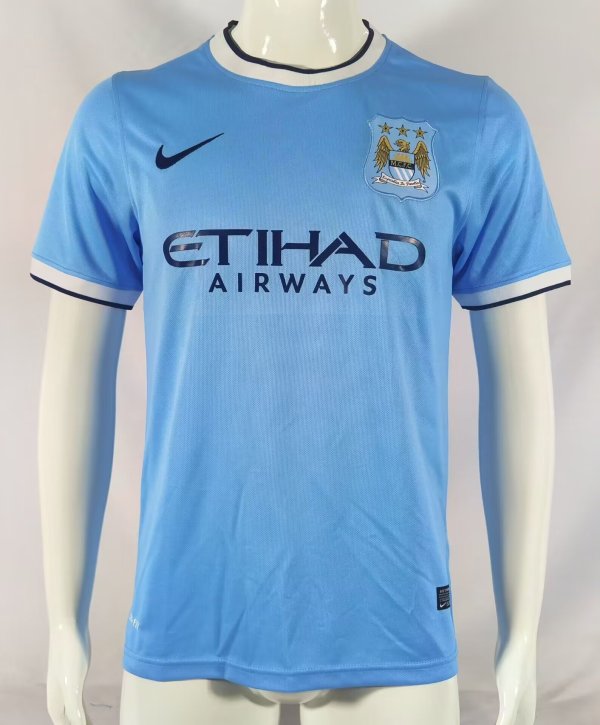 2013/2014 Manchester City Home 1:1 Quality Retro Soccer Jersey