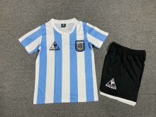 1986 Argentina Home 1:1 Quality Retro Kids Soccer Jersey