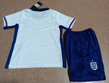 2024 England Home White Kids Soccer Jersey