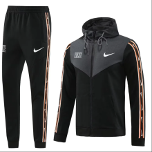 Nike Black Hoodie Jacket Tracksuit 1:1 Quality Soccer Jersey