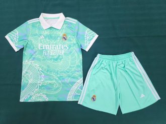 24/25 Real Madrid Green Dragon 1:1 Kids Soccer Jersey