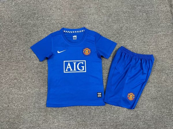 2008/2009 Manchester United Away Red 1:1 Kids Retro Soccer Jersey