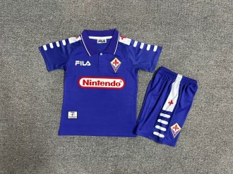 1998/1999 Fiorentina Home 1:1 Retro Kids Soccer Jersey
