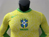 24/25 Brazil Home Player Long Sleeve 1:1 Quality Soccer Jersey