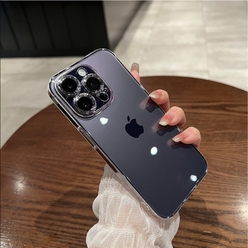 Luxury Transparent Camera Protection Case For iPhone 14 13 12 Pro Max 14 Plus Crystal Clear Hard Plastic PC Shockpoof Back Cover