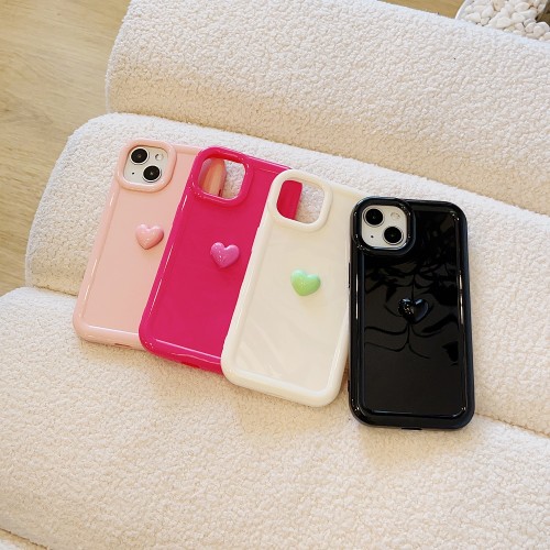 Cute 3D Candy Love Heart Case For iPhone 14 13 12 11 Pro Max X XS XR 8 7 6 Plus SE 2022 Soft Silicone Shockproof Bumper Cover