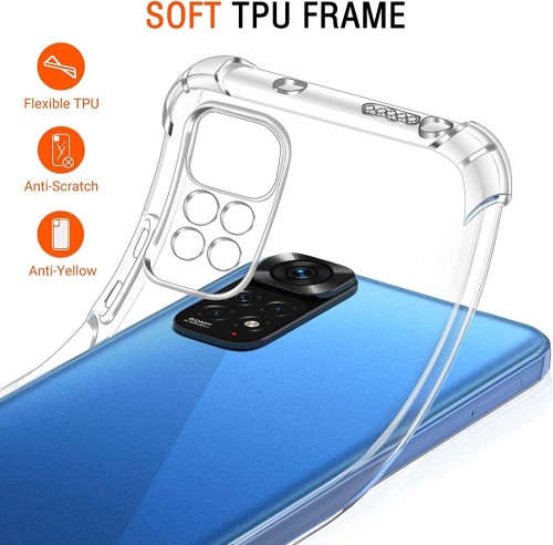Clear Case For Xiaomi Redmi Note 12 Pro Case Note 11 11S Thick Shockproof Soft Silicone Phone Cover for Redmi Note 12 Pro Plus