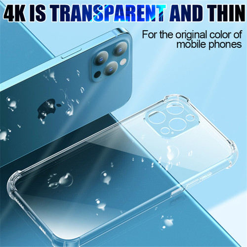 Luxury Transparent Shockproof Phone Case For iPhone 14 13 12 11 Pro Max Mini XR X XS  8 7 Plus SE 2022 Soft Silicone Back Cover