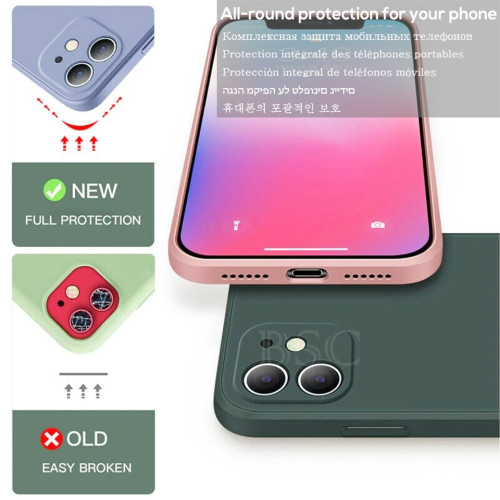 Original Luxury Liquid Silicone Phone Case For iPhone 13 11 12 Pro Max Mini X XR XS Max 7 6 8 Plus SE 2020 Shockproof Back Cover