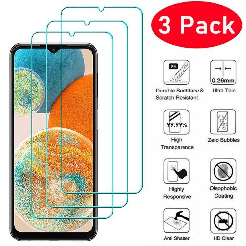 3PCS Tempered Glass For Samsung Galaxy A23 5G A53 A33 A13 A03 Core A73 Screen Protector on Samsung A23 4G A52s A52 A32 A22 glass