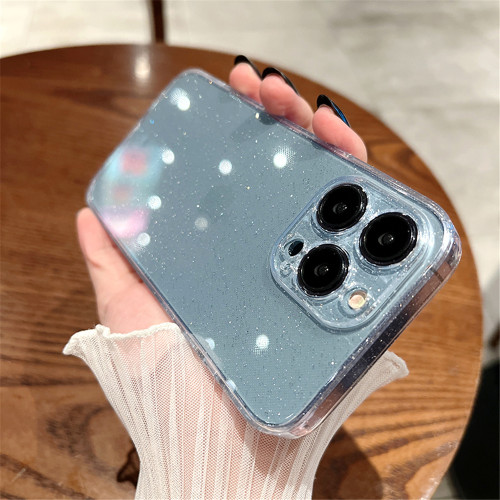Luxury Sparkle Glitter Transparent Case For iPhone 14 13 12 11 Pro Max 7 8 Plus XS X XR SE 2022 Soft Shockproof Silicone Cover
