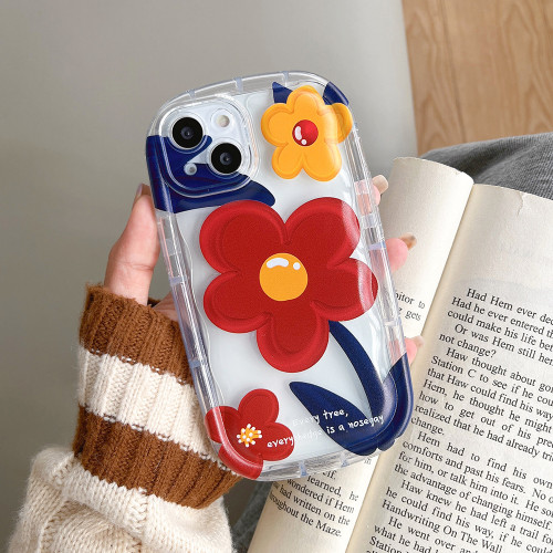 Ins Pretty Flower Phone Case For iPhone 14 13 12 11 Pro Max X XS XR 7 8 Plus SE 2022 Soft Silicone Shockproof Bumper Back Cover