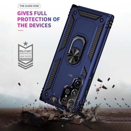For Samsung Galaxy S22 Ultra 5G Case Shockproof Armor Metal Ring Kickstand Cover for Samsung S22+ S21+ S20+ S21 Plus S20 FE 2022