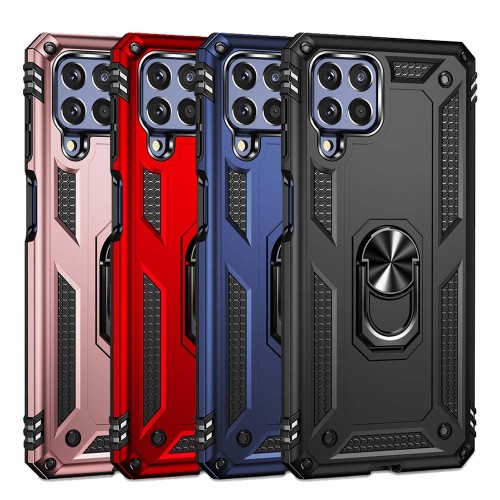 For Samsung Galaxy M53 5G Case Shockproof Armor Metal Ring Kickstand Cover for Samsung M13 4G M33 5G M13 5G Galaxy M23 5G A50