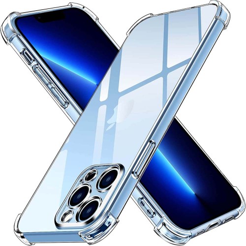 Thick Clear Shockproof Silicone Phone Case For iPhone 11 12 13 14 Pro Max SE 2 3 XR X 6 7 8 Plus Lens Protection Case Back Cover
