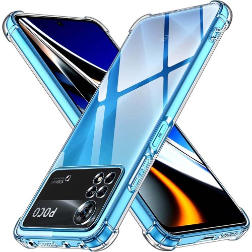 Clear Case For Poco X4 Pro 5G Case Poco X5 Pro X4 GT Thick Shockproof Soft Silicone Phone Cover for Poco M4 Pro 4G C50 C40 M5 M4