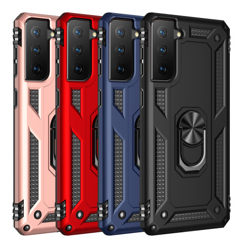 For Samsung Galaxy S21 FE 5G Case Shockproof Armor Metal Ring Kickstand Cover for Samsung S20 FE 2022 S22 Ultra S21 Plus S22+ 5G