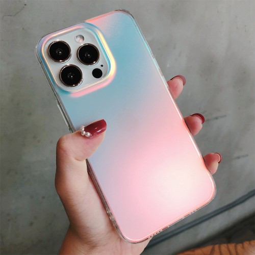 Luxury Matte Laser Aurora Phone Case For iPhone 14 13 Pro Max 12 11 XS X XR 8 7 Plus Ammor Clear Shockproof Bumper Back Cover