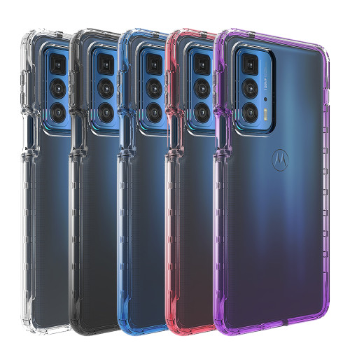 For Motorola Edge 20 Pro Case Edge 20 Lite Edge S Shockproof Hybrid Gradient Color Transparent Phone Cover Moto E7 E7i Power E20
