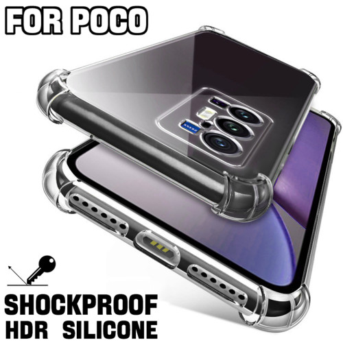 Shockproof Transparent Silicone Phone Case For Xiaomi Poco X3 Pro NFC X5 X4 F4 F3 GT F2 M5s M3 M5 M4 Pro 4G 5G Poco Luxury Cover