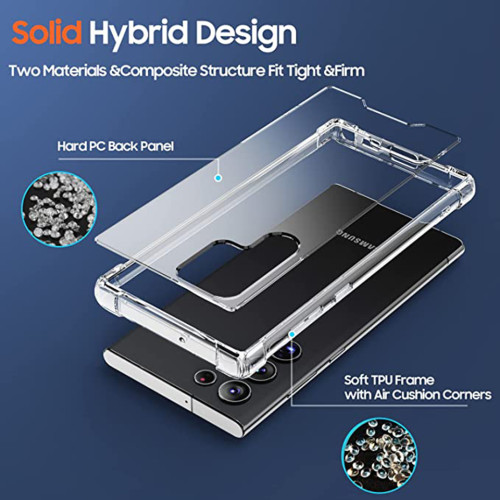 Luxury Clear Phone Case For Samsung Galaxy S23 S21 S20 FE S22 Ultra S9 S10 Plus A71 A52 A51 A32 A13 A12 A53 Silicone Back Cover