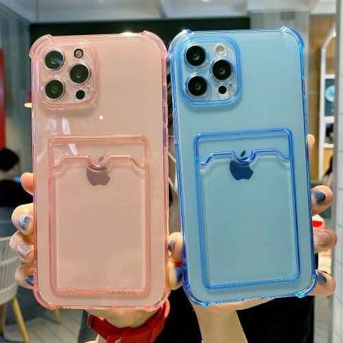 Transparent Wallet Phone Case For iPhone 14 13 12 11 Pro Max 7 8 Plus X XR XS Mini SE2022 Shockproof Card Slot Holder Back Cover