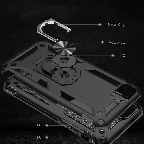 For iPhone SE 2022 Case Shockproof Armor Metal Ring Kickstand Cover for Apple SE3 iPhone SE 2020 iPhone 8 iPhone 7 SE2