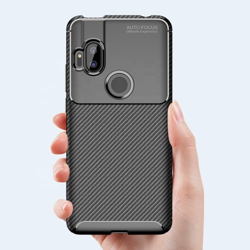 OEM Design Carbon Fiber Soft TPU Shockproof Mobile Phone Case for Motorola One Hyper