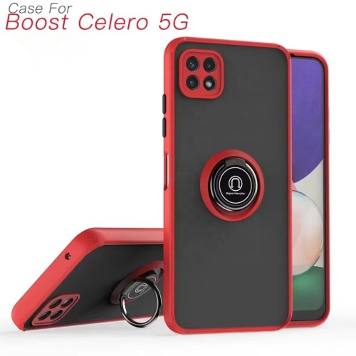 Hot selling frosted pc tpu 2 in 1 clear cell phone case for Boost celero 5G transparent phone case for Celero 5G Boost Mobile