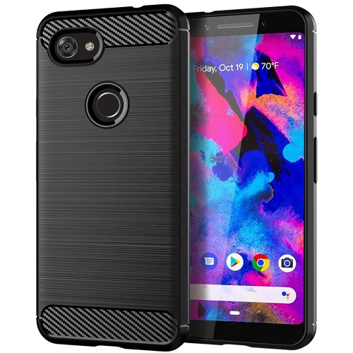 New item carbon fiber brushed tpu phone case back cover for google pixel 3A