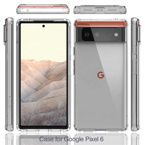 Luxury clear soft tpu case for google pixel 6 hard case acrylic phone case for pixel 6 pro transparent clear phone cover
