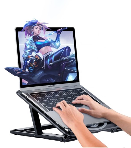 Latest Product Portable Laptop Stand Notebook Stand Holder Non-slip ABS Silicon Combo Computer Cooling Bracket