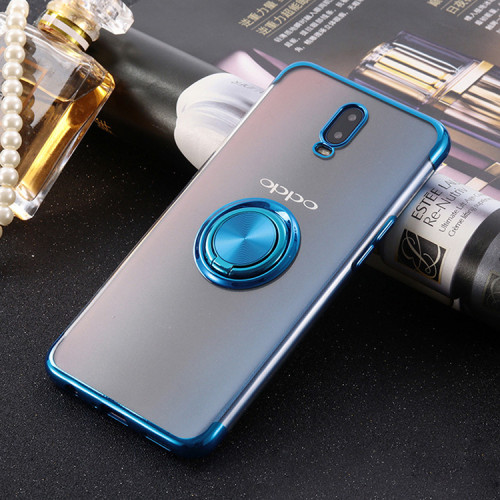 Car Mount Magnetic Attraction Electroplating TPU ring mobile phone case back cover for oppo R17 R17 PRO