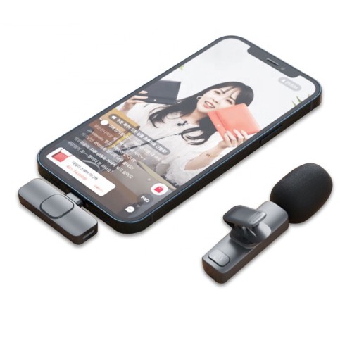 K9 Wireless Lavalier Microphone for Iphone Android Smartphone Single Lavalier Wireless Microphone Mini Clip Microphone