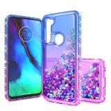 Most Popular High Quality TPU PC Liquid Quicksand Glitter Phone Case for Moto G Stylus Gradient Clear Case