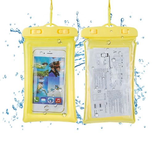 2019 Latest design pvc inflatable float waterproof phone bag for smart phone