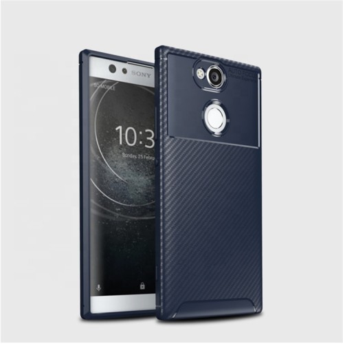 PShockproof Carbon fiber slim tpu case cover for sony xperia xa2 case mobile phone, back cover case for Sony xperia xa2