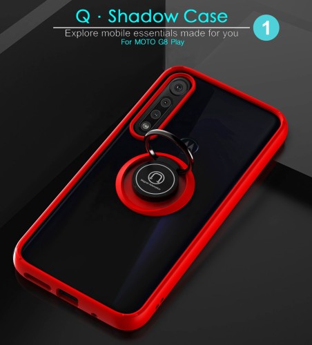 For Moto G8 Play Case, Genuine Quality PC TPU 2 in 1 Eco-Friendly Feeling Metal Kickstand Magnetic Phone Case for Moto G8 Plus