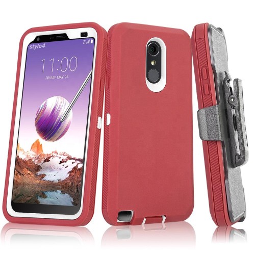 Cell Phone Belt Clip Tough TPU PC Hard Holster Protector Case For LG Stylo 5 Cover