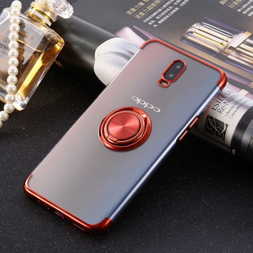 Car Mount Magnetic Attraction Electroplating TPU ring mobile phone case back cover for oppo R17 R17 PRO