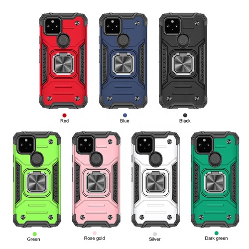 Phone Case Factory Shockproof 3 in 1 360 Degree Ring Holder Mobile Back Cover for Google Pixel 5