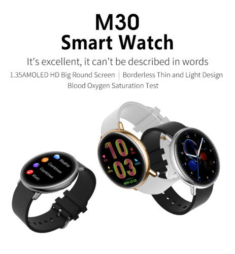 M30 Android Smart Watch 2021 Digital Clock Wristwatches relogio  Heart Rate sport watches M30